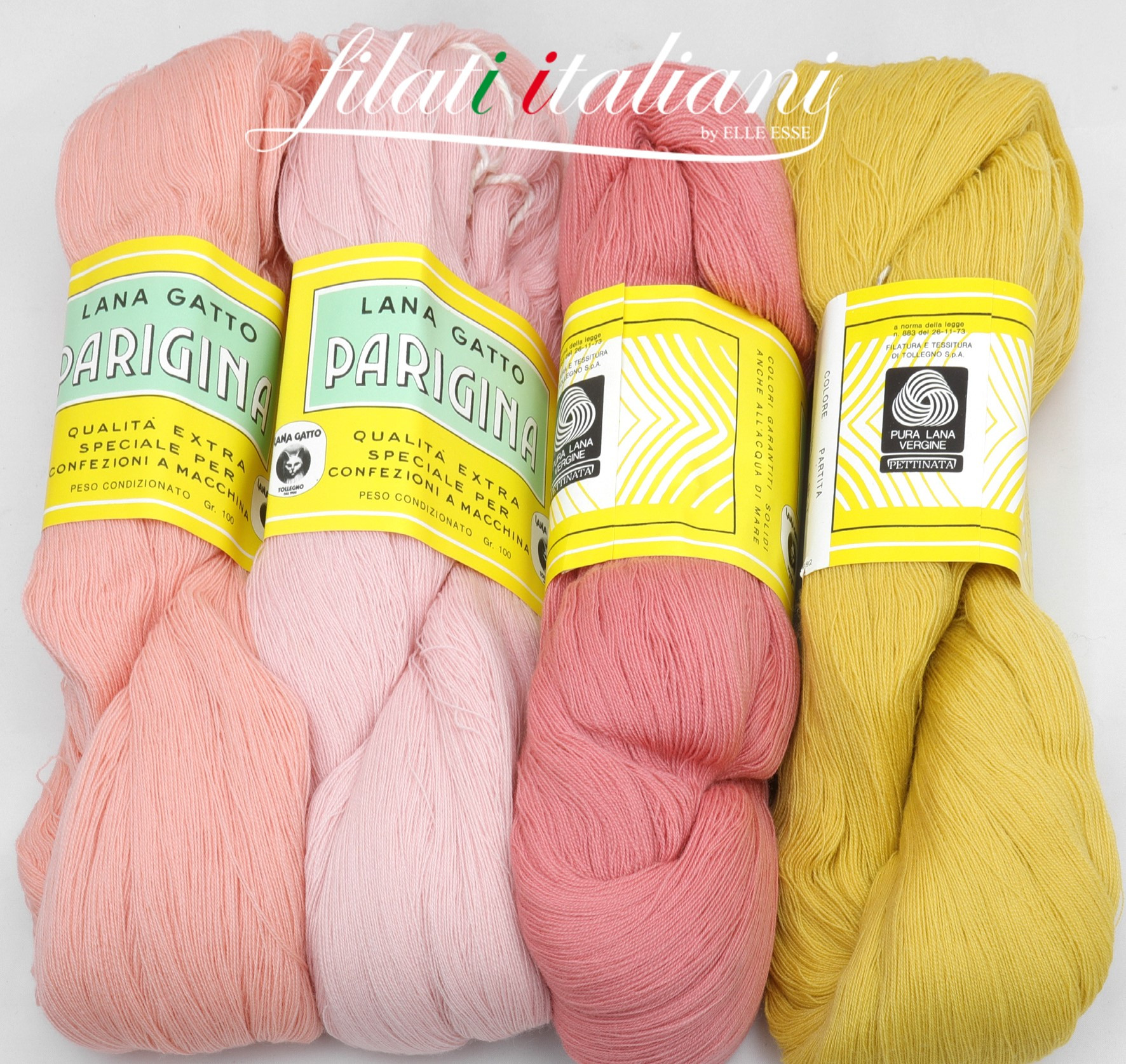 Filati matasse maglieria 100Gr filato 50/%Lana Rosa ant.