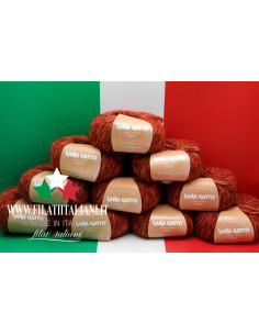 filati italiani Cotone Fiocco (100% Cotone) 50 Grammi, 125 Metri, per  Uncinetto e Maglieria (Verde) Colore 7620
